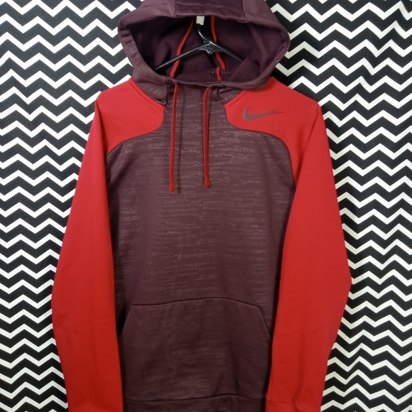 NIKE hoodie pullover thermafit sweatshirt men's Large - cr - Picture 2 of 4